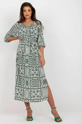 Lakerta simple midi cut summer boho daydress  Adomoo